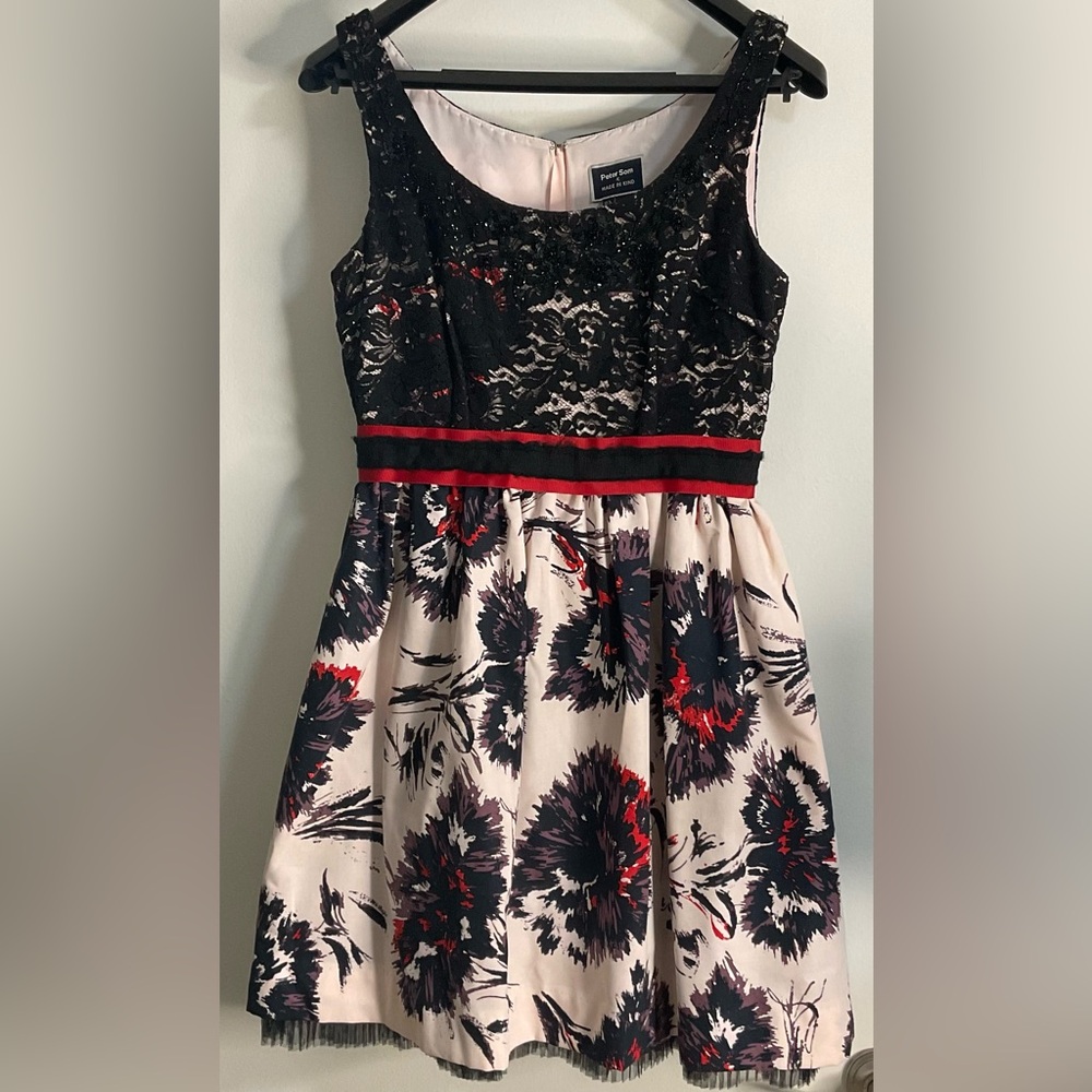 Anthropologie Peter Som x Made in Kind Lace Floral Fit & Flare Dress 6